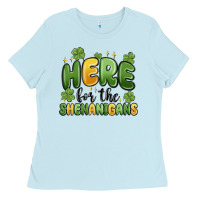 Baby Blue here for the shenanigans Ladies Tee - MaliasSmallBusiness