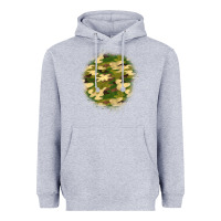 Heather Grey camouflage patch 2 Heavyweight Hoodie - BundleAndBundleShop