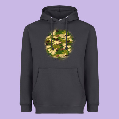 Camouflage Patch 2 Heavyweight Hoodie Designed By Bundleandbundleshop
