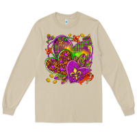 Mushroom Mardi Gras hearts Long Sleeve Tee - NancyCooperArtShop