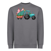 Storm Christmas tree tractor Heavyweight Sweatshirt - CowGirlArtShop