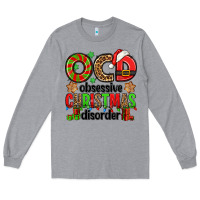 Heather Grey ocd obsessive christmas disorder Long Sleeve Tee - Jasminsmagicworld