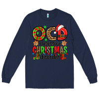 Navy ocd obsessive christmas disorder Long Sleeve Tee - Jasminsmagicworld