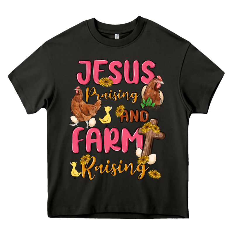 Jesus Praising And Farm Raising Heavy Core Tee by MaliasSmallBusiness | Teevron
