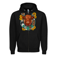 Black western leopard cowhide cow horseshoe Zipper Hoodie - OliviaCreatesArt