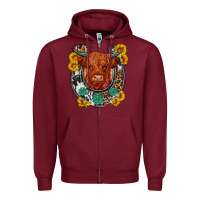 Burgundy western leopard cowhide cow horseshoe Zipper Hoodie - OliviaCreatesArt