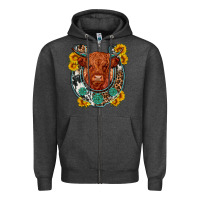 Charcoal Heather western leopard cowhide cow horseshoe Zipper Hoodie - OliviaCreatesArt