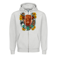 Dove Grey western leopard cowhide cow horseshoe Zipper Hoodie - OliviaCreatesArt