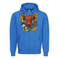 True Royal western leopard cowhide cow horseshoe Zipper Hoodie - OliviaCreatesArt
