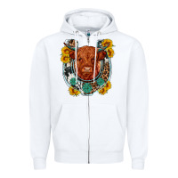 White western leopard cowhide cow horseshoe Zipper Hoodie - OliviaCreatesArt