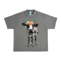 Tornado holstein cow floral wreath Urban Heavy Tee - BarkalooDesign