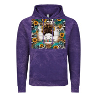 Cloud Purple mom life messy bun western Vintage Hoodie - Jasminsmagicworld