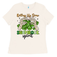 Bone rolling up some shamrock spirit Ladies Tee - MaliasSmallBusiness