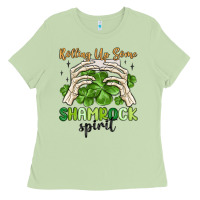 Matcha rolling up some shamrock spirit Ladies Tee - MaliasSmallBusiness