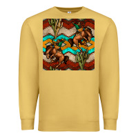 Antique Gold native american aztec seamless pattern 5 Premium Sweatshirt - BundleAndBundleShop