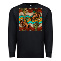 Black native american aztec seamless pattern 5 Premium Sweatshirt - BundleAndBundleShop