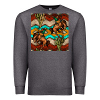 Charcoal Heather native american aztec seamless pattern 5 Premium Sweatshirt - BundleAndBundleShop