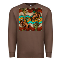 Chestnut native american aztec seamless pattern 5 Premium Sweatshirt - BundleAndBundleShop