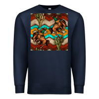 Navy native american aztec seamless pattern 5 Premium Sweatshirt - BundleAndBundleShop