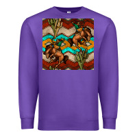 Purple native american aztec seamless pattern 5 Premium Sweatshirt - BundleAndBundleShop