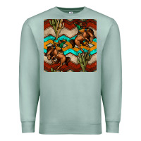 Seafoam native american aztec seamless pattern 5 Premium Sweatshirt - BundleAndBundleShop
