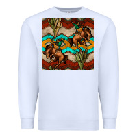 White native american aztec seamless pattern 5 Premium Sweatshirt - BundleAndBundleShop
