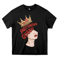 Black sagittarius queen Heavy Core Tee - MaliasSmallBusiness