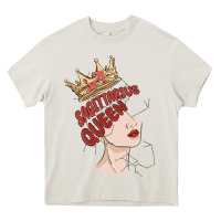 Cream sagittarius queen Heavy Core Tee - MaliasSmallBusiness