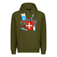 Army Green Nurse Coffee Mug Premium Hoodie - FaDigitalArtStudio