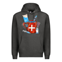 Charcoal Heather Nurse Coffee Mug Premium Hoodie - FaDigitalArtStudio
