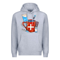 Heather Grey Nurse Coffee Mug Premium Hoodie - FaDigitalArtStudio