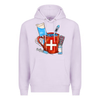 Lilac Nurse Coffee Mug Premium Hoodie - FaDigitalArtStudio