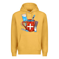 Mustard Nurse Coffee Mug Premium Hoodie - FaDigitalArtStudio