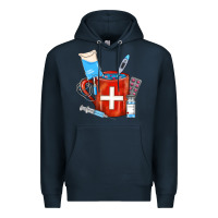 Navy Nurse Coffee Mug Premium Hoodie - FaDigitalArtStudio