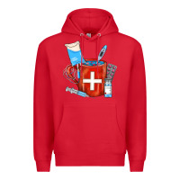 Red Nurse Coffee Mug Premium Hoodie - FaDigitalArtStudio