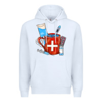 White Nurse Coffee Mug Premium Hoodie - FaDigitalArtStudio