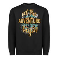 Black let the adventure begin 2024 Heavyweight Sweatshirt - CowGirlArtShop