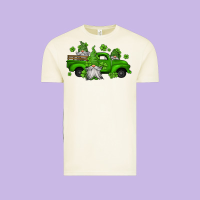 St Patrick's Gnomes Farm Truck Vintage Tee Designed By Jasminsmagicworld