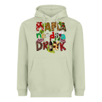 Matcha Mama Needs A Drink Heavyweight Hoodie - FaDigitalArtStudio