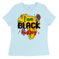 Baby Blue i am black history Ladies Tee - MaliasSmallBusiness