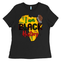Black i am black history Ladies Tee - MaliasSmallBusiness