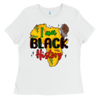 White i am black history Ladies Tee - MaliasSmallBusiness