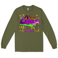 Army Green Mardi Gras cruise Long Sleeve Tee - NancyCooperArtShop