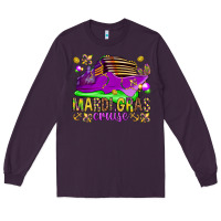 Plum Mardi Gras cruise Long Sleeve Tee - NancyCooperArtShop