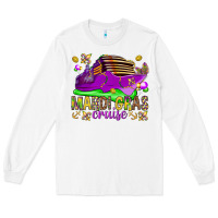 White Mardi Gras cruise Long Sleeve Tee - NancyCooperArtShop