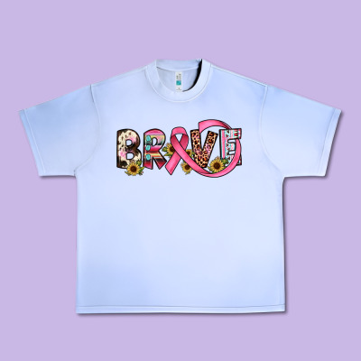 Brave Cancer Awareness Ribbon Urban Heavy Tee Designed By Jahusdesignshop