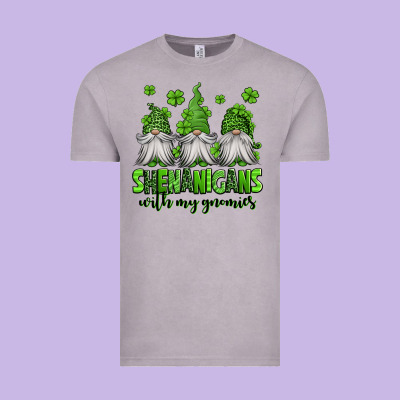 Shenanigans With My Gnomies St Patricks Day Gnomes Vintage Tee Designed By Jasminsmagicworld