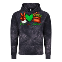 Cloud Black peace love Christmas Santa Claus hand Vintage Hoodie - Jasminsmagicworld