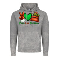 Cloud Rock peace love Christmas Santa Claus hand Vintage Hoodie - Jasminsmagicworld