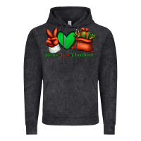 Peace Love Christmas Santa Claus Hand Vintage Hoodie | Teevron